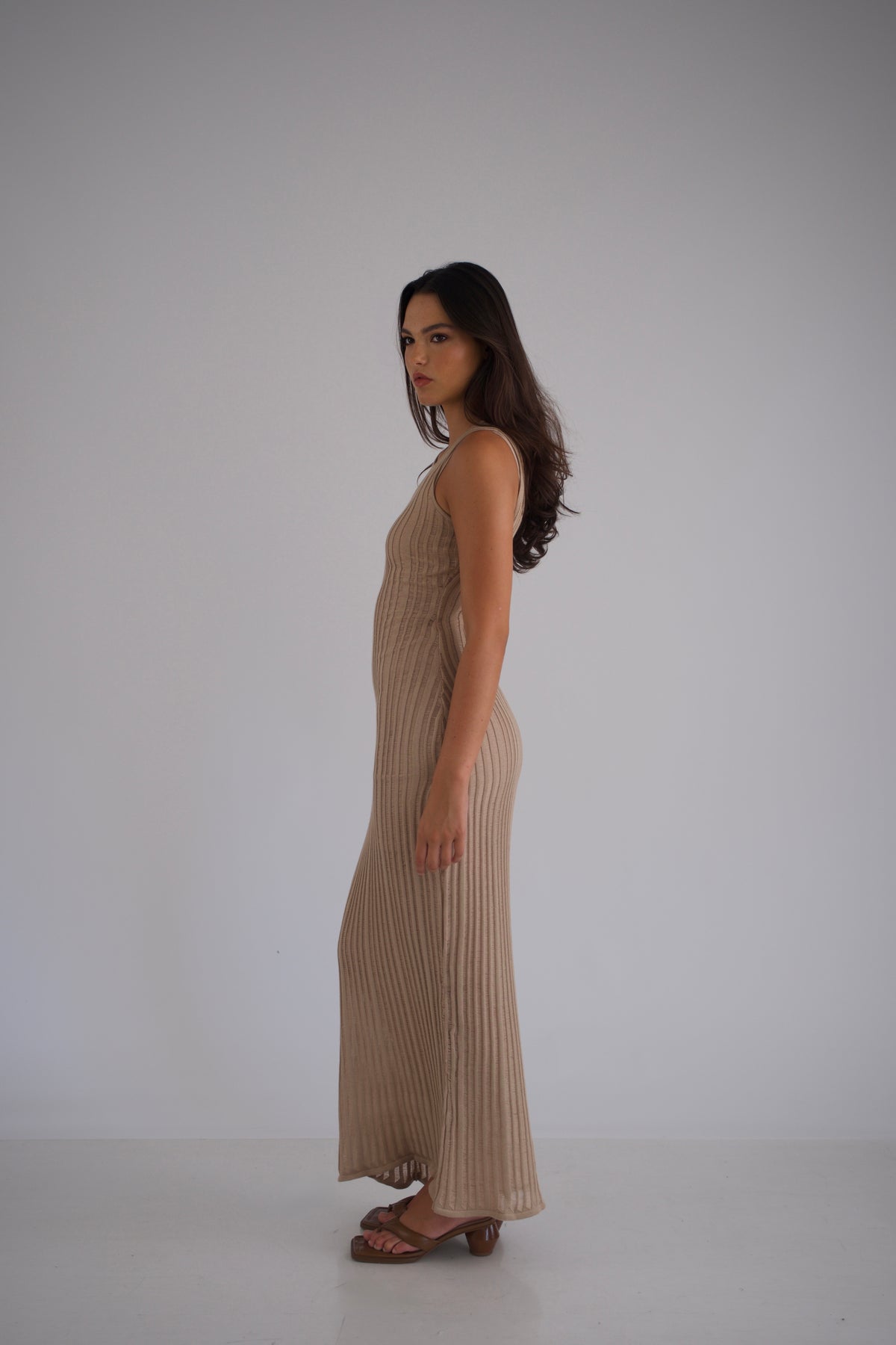 Coral Dress Light Beige