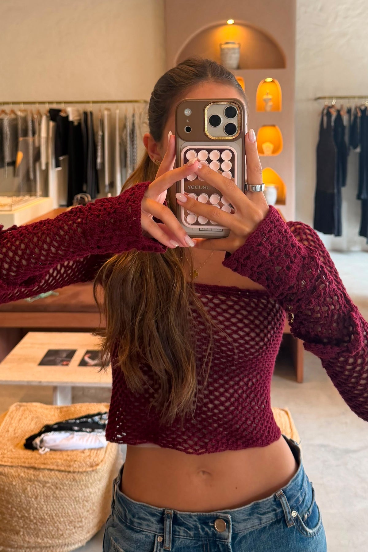 Lirio Top Burgundy