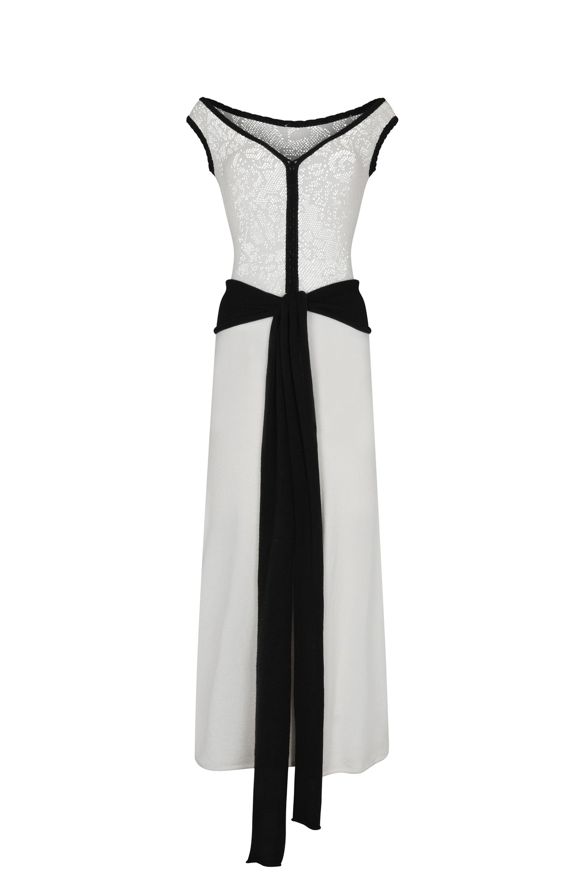 Nyra Dress White and Black